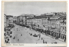 CARTOLINA DI TRIESTE ,PIAZZA IMPERO - ANNI 30/40 - Ed. CADEL - INSEGNA DUX