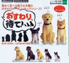 5 figurines chiens gashapon