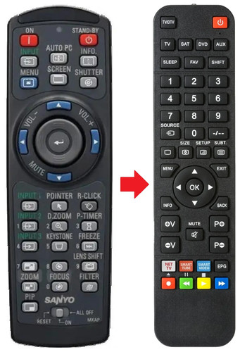 Telecomando adatto per - , sanyo