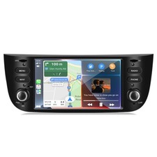 Autoradio CARPLAY Wireless Fiat Per Punto Evo 4+64GB BT Con Retrocamera Inclusa
