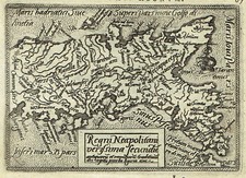 REGNO DI NAPOLI 1598 ORTELIUS Piccola Carta Originale PUGLIA CALABRIA SUD ITALIA