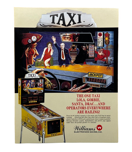 Williams taxi pinball flyer - williams,