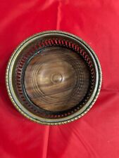 Vintage piatto argento e noce