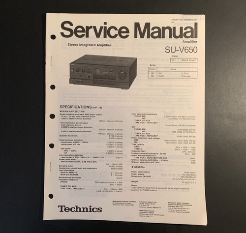 Technics v650 integrated - su-v650,