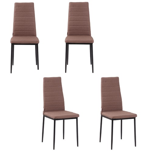 Homcom set sedie imbottite - homcom, 4
