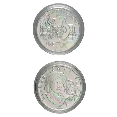 Italia 500 lire 1989 lotta - italia,