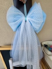 Fiocco Nascita Tulle Celeste