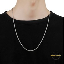 COLLANA SNAKE UOMO DONNA  LUNGHEZZA 75 CM IN ARGENTO 925