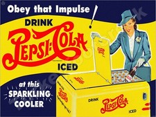 Insegna in metallo Pepsi-Cola