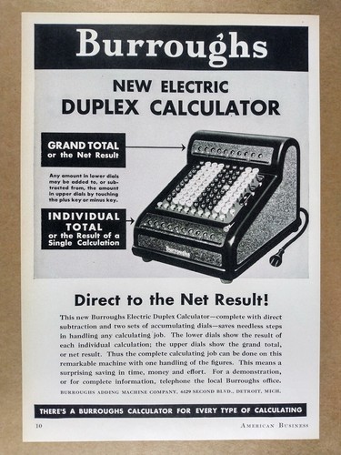 Calcolatrice elettrica duplex