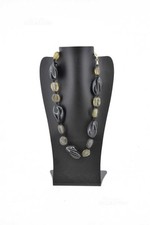 Collana Vintage Nera E Trasparente Borbonese