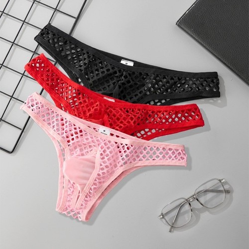 Slip uomo rete trasparente - a,