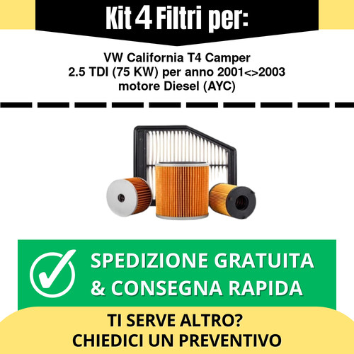 Kit tagliando filtri per vw - kit,