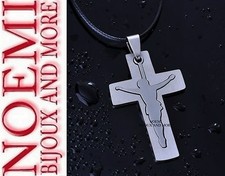 NOEMI GIOIELLI COLLANA UOMO CROCE + BRACCIALE ACCIAIO OFFERTA COU40