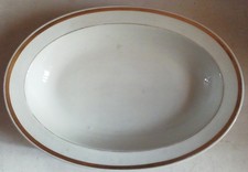 Richard Ginori Grande Ciotola ovale in porcellana  Filo Oro 