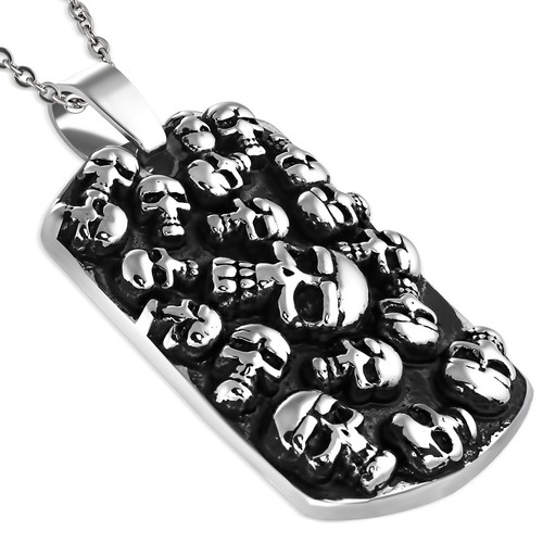 Ciondolo teschio acciaio - , inox