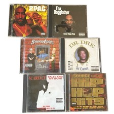 Tupac 2Pac Dr Dre Snoop Dogg CD Lot Rap Hip Hop Compact Disc CDs (6)