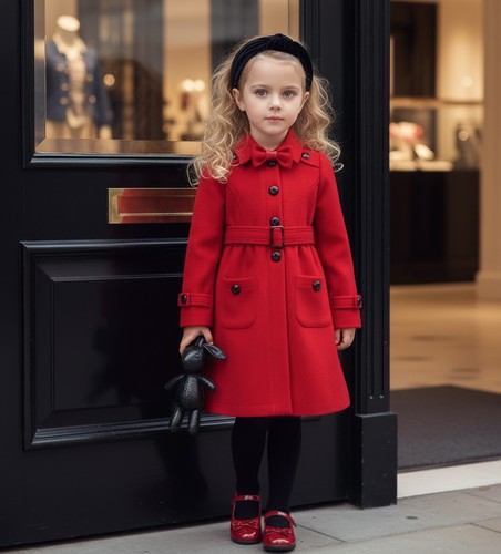 Cappotto lungo rosso cashmere