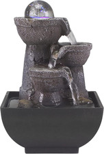 P201UTP200 Fontana Zen Con Luce Led Rilassante - Fontana Zen Da Interno a Cascat