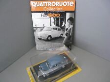 1/24-QUATTRORUOTE/METRO-1960 FIAT 600 D-BLU-con libretto (in italiano)
