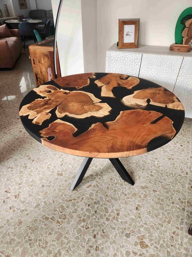 Tavolo tondo resina design - tavolo,