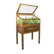 QLS Mini Serra in Legno Vintage 80x45 Letto Rialzato Balcone Prima Cottura Terrazzo