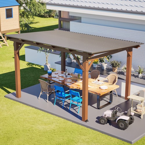 1ftx7 7ft wood grill gazebo - grill,