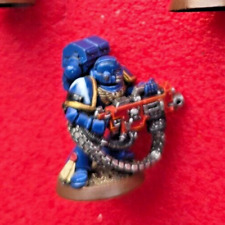 SPACE MARINE DEVASTATOR HEAVY BOLTER ULTRAMARINE OOP METAL PAINTED WARHAMMER 40k