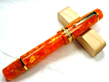 PENNA STILOGRAFICA DELTA DV ORIGINALE ORO OVERSIZE #8 14K OTTIMA NUOVA CON SCATOLA