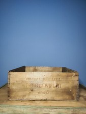 Fratelli Papetti Distilleria Brescia Cassetta Di Legno Vintage Industrial...