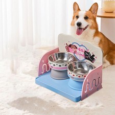 Tavolo elevato per l'alimentazione dei gatti, anti-vomito, smontabile e