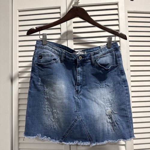 Gonna denim kancan los - in,