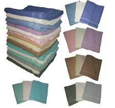 Asciugamani bagno set 6 pezzi 3 grandi 3 piccoli Vari Colori 100% cotone