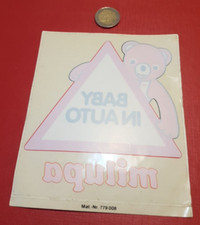 (G0680) ADESIVO ORIGINALE 80 sticker vetrofania baby auto bimbi a bordo milupa