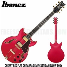 Ibanez AMH90CRF Cherry Red Flat Chitarra Elettrica Semiacustica Hollow Body Ross