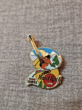 Hard Rock Cafe Denver  2nd Anniversary Guitar With Girl Skier Pin