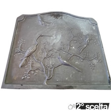2° SCELTA* 53 x 49h x 1cm Lastra in ghisa decorata per camino e termo camini