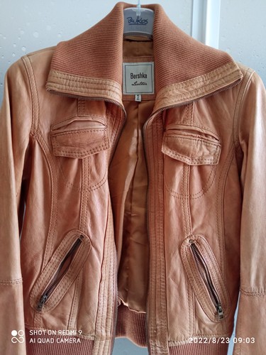 Giubbotto pelle donna bershka - pelle,