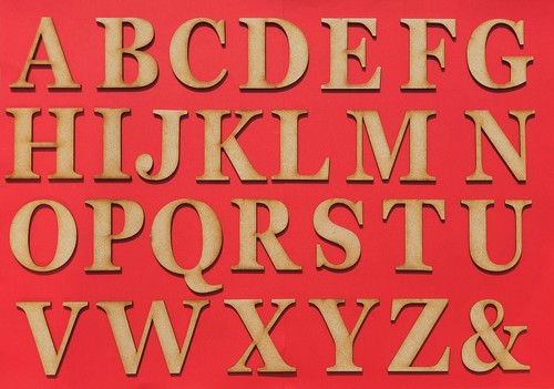 Lettere legno mdf - in,