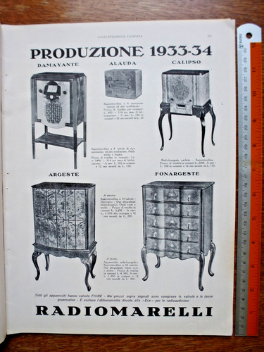 Pubblicità 1933 radio - pubblicità',