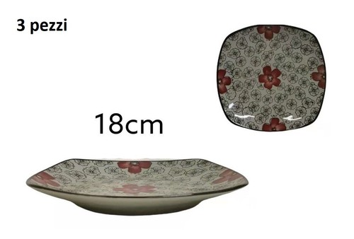 Set pezzi piatto quadrato - x,