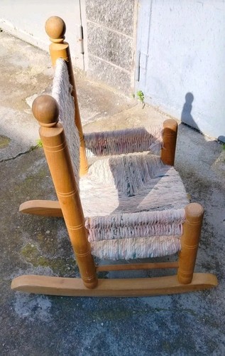 Sedia dondolo legno - a,