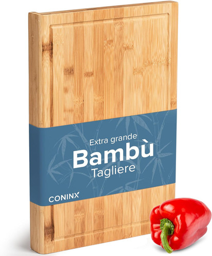 Tagliere legno grande con - legno,