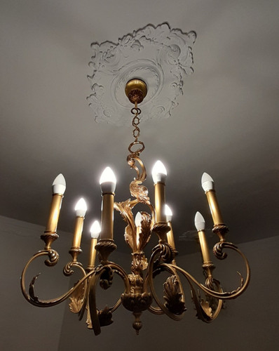 Lampadario nove fiamme stile - fiamme,