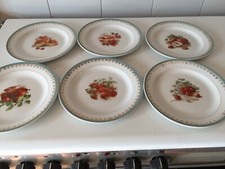 VERBANUM STONE SCI LAVENO SEI PIATTI CERAMICA DESSERT DIAMETRO CM 21 INIZIO 900