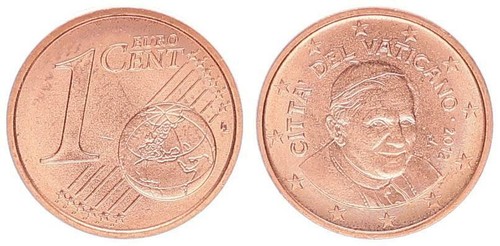 Vaticano cent 2012 moneta - vaticano, 1