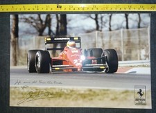 FOTOGRAFIA AUTOGRAFO MICHELE ALBORETO SU FERRARI F1 PER FERRARI CLUB MARANELLO