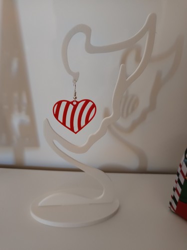 Orecchini cuore rosso eleganti