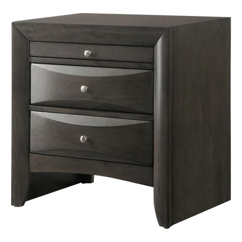 Wooden nightstand with bevel - with,
