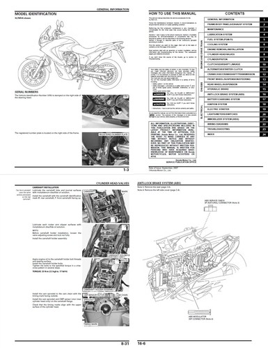 Manuale officina honda - honda, xl